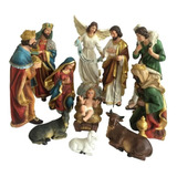 Presépio 70cm 11 Peças Resina Importada Romano Igreja Luxo