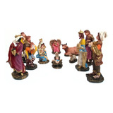Presépio Completo 14 Peças Resina 12 Cm Decoração Natal