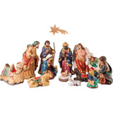 Presépio De Natal 30 Cm 14 Peças - Borracha Inquebrável