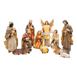 Presépio De Natal Em Resina 11 Peças 21 Cm
