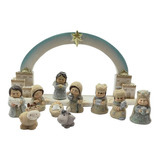 Presépio De Natal Mini 11 Peças 5,5cm Com Arco 21388 Resina
