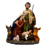 Presépio De Natal Sagrada Família 21 Cm - Resina Premium