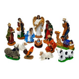 Presépio Menino Jesus 14 Peças Enfeite Decoração De Natal 