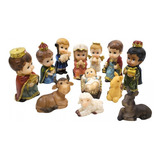 Presépio Natalino Infantil Baby Com 12 Peças 8cm Resina