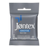 Preservativo Jontex Sensitive Com 3 Unidades