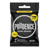 Preservativo Lubrificado Extra Grande Prudence Pacote 3 Unidades