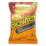 Preservativo Lubrificado Hot Blowtex Pacote 3 Unidades