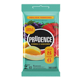 Preservativo Lubrificado Prudence Cores Sabores Pacote L8 P6