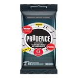 Preservativo Masculino Lubrificado Texturizado Retardante Prudence Sensações Pacote 6 Unidades