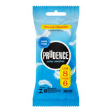Preservativo Masculino Lubrificado Ultra Sensível Prudence 8