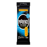 Preservativo Masculino Lubrificado Ultra Sensível Prudence Extra Grande Pacote Leve 8 Pague 6 Unidades
