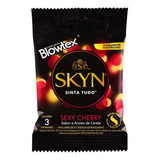 Preservativo Skyn Sexy Cherry Extra Fino Sem Látex Pct C/ 3