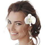 Presilha De Cabelo Orquidea Casamento Noivas Flores Fivelas