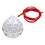 Prisma Esfera De Cristal Asfour 40mm + Fio Vermelho