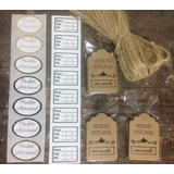 Produto Artesanal Kit Completo Tag/cordão/etiquetas Adesivas