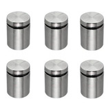 Prolongador Aço Inox Escovado Vidro Madeira (6unid) Ø25*25mm