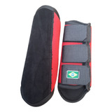 Promoção!!! Caneleira C/ Cloche P/ Cavalo Vermelho Conjugada