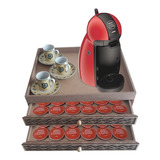 Promoção Bandeja Porta 60 Capsulas Dolce Gusto Café Mdf Crú