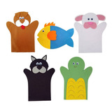 Promoção Fantoches Animais Domésticos Kit C/ 05 Fantoches