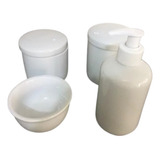 Promoção Kit Higiene Banheiro Bebê Porcelana Branca