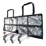 Promoção Kit Pasta Bolsa Pasta Porta Esmaltes Maquiagem Manicure Maquiador Até 120 Frascos + 3 Necessaire Transparente