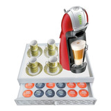 Promoção Porta Cápsulas Dolce Gusto Bandeja 1 Gaveta Branco