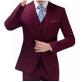 Promoção Terno Oxford Slim Fit Cor Bordo ( Paletó + Calça ) 