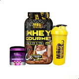 Promoção Whey Gourmet 907g Coqueteleira 700ml Creatina 300g