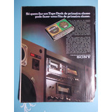Propaganda Vintage. Sony Tape Deck Fita