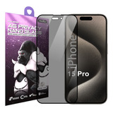 Proteção De Tela Fosca Privacy Nano Vidro Para iPhone 15 Pro