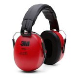 Protetor 3m Pomp Muffler Abafador De Ruídos Tipo Concha 20db Cor Vermelho