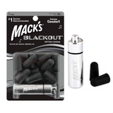 Protetor Auricular Mack's Blackout 7 Pares + Case Cor Preto