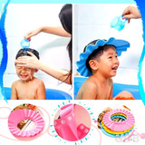Protetor Chapéu Crianca Para Olhos Ouvidos Banho Bebe Cabelo