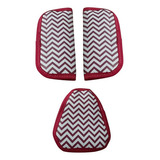 Protetor Cinto Para Bebê Cadeirinha Carrinho Macio Conforto Cor Chevron Bordô
