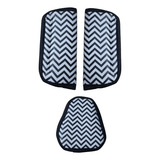 Protetor Cinto Para Bebê Cadeirinha Carrinho Macio Conforto Cor Chevron Preto