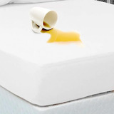 Protetor De Colchão Queen Impermeável Malha Sem Ruído Camesa Cor Branco Desenho Do Tecido Liso