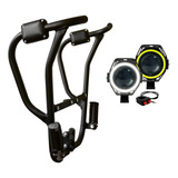 Protetor De Motor Carenagem Bros 160 + Farol Led Angel Eye