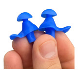 Protetor De Ouvido Ergonômico Natação Azul Silicone Tampão