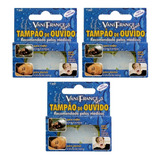 Protetor De Ouvido Silicone 3 Pares Natação Barulho Dormir