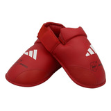 Protetor De Pé Para Caneleira adidas Karate Wkf Vermelho