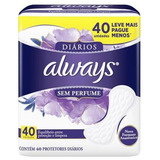 Protetor Diario Always Sem Perfume Com 40un