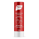 Protetor Labial E Solar Proteção Fps50 Bastão Morango Pharma