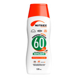 Protetor Solar Fps 60 Com Repelente Bisnaga 120ml Nutriex