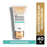 Protetor Solar L'oréal Paris Uv Defender Fps 60 Cor Clara 