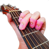 Protetores De Dedos Para Tocar Violão E Guitarra Rosa P