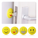 Protetores De Parede Auto-adesivos Kit 4 Pçs - Emoji Happy