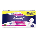 Protetores Diários Always Com Perfume 80 Unidades