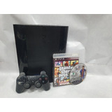 Ps3 Play Playstation 3 Super Slim 250gb C/gta 5 + 2 Jogo Fut