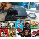 Ps3 Slim Com 2 Controle E 9 Jogos Original Completo