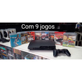 Ps3 Slim Com Jogos Originais Completo Garantia Nf-e 